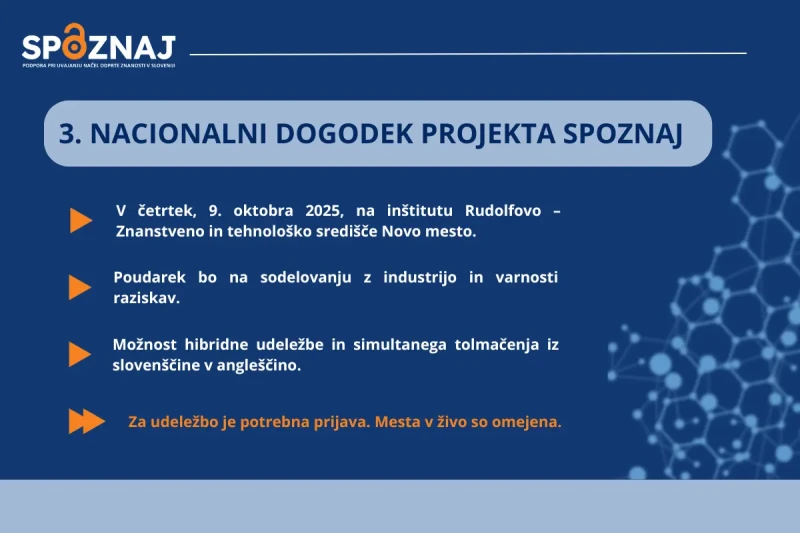 3. NACIONALNI DOGODEK PROJEKTA SPOZNAJ